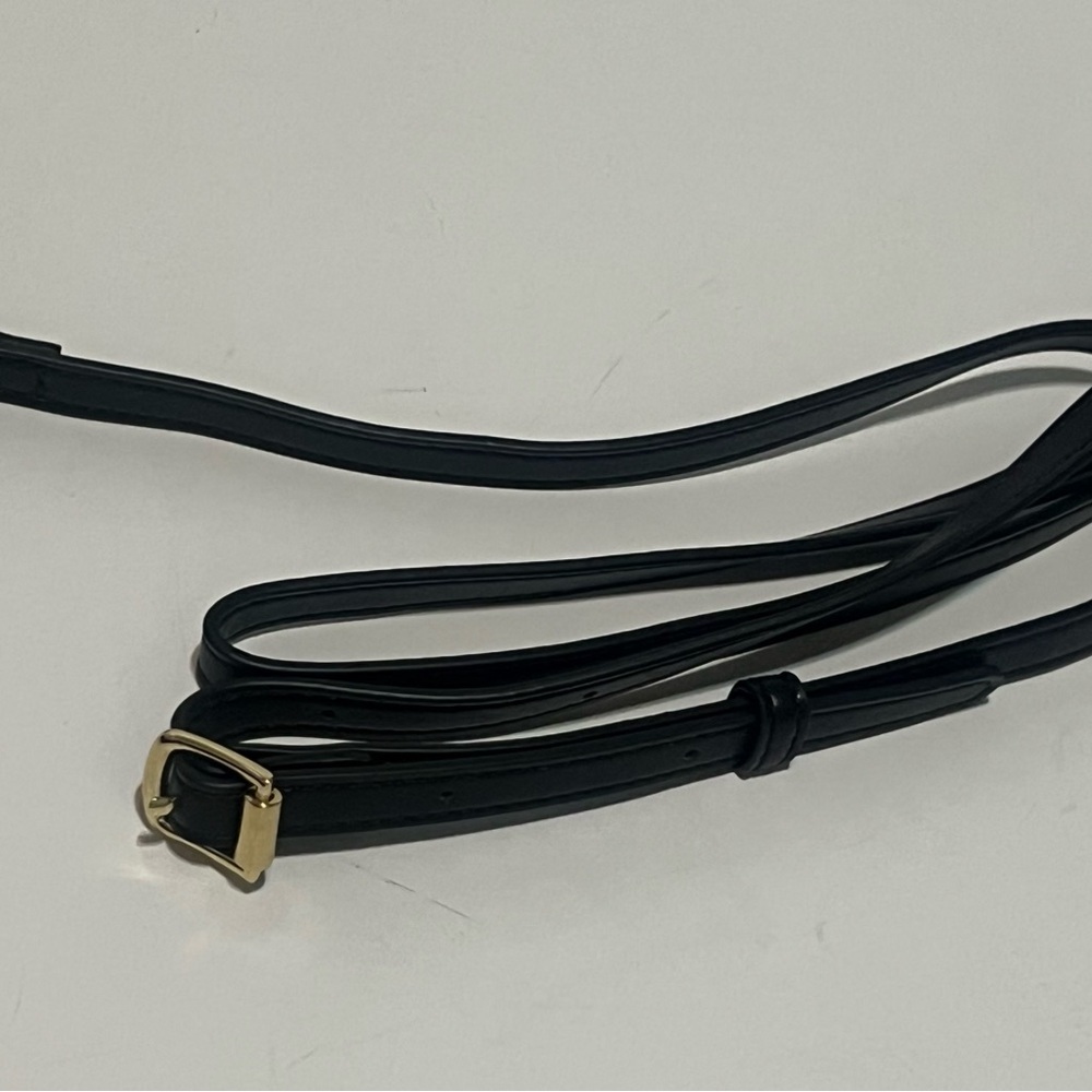 Mark & Graham Black Leather Strap Only no attachment rings, no bag